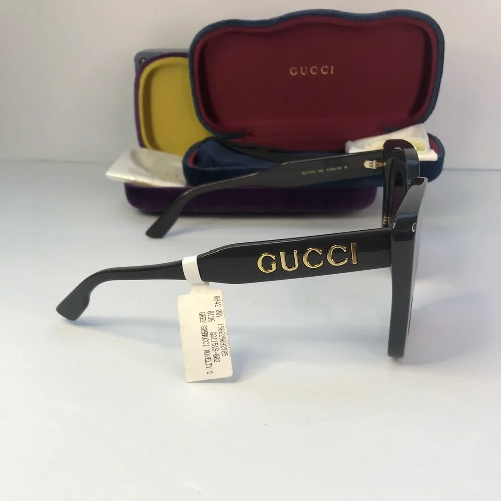 New Authentic Gucci GG1151S 002 51 Grey Violet Sunglasses - Picture 10 of 14